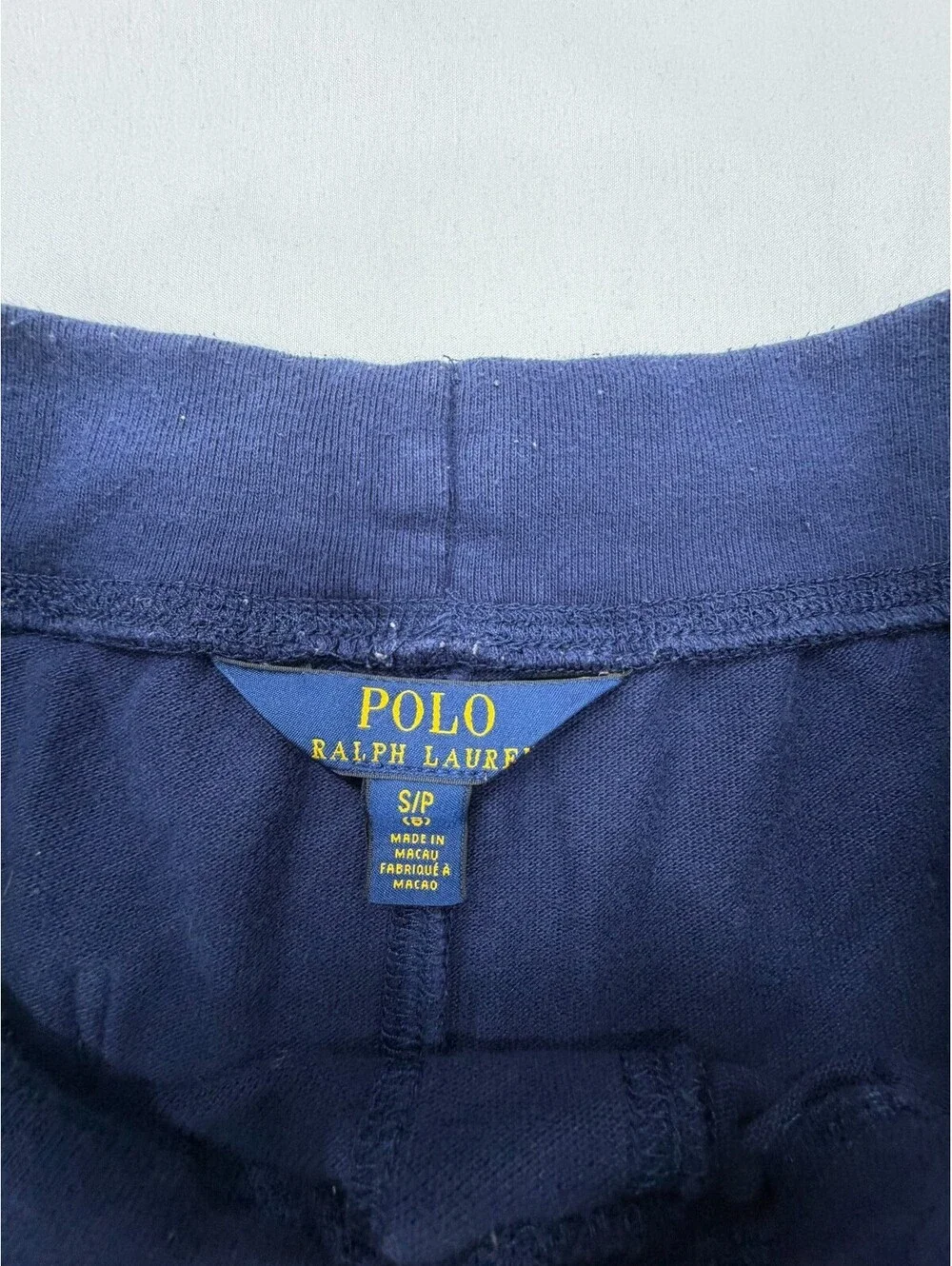 Polo Ralph Lauren Boy's Shorts Sweat Drawstring Knit Mid Rise Logo Size S Blue